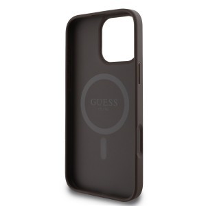 Guess PU Leather 4G Big Love Logo MagSafe tok iPhone 16 Pro Max barna