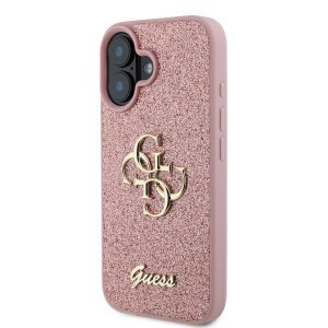 Original Case GUESS hardcase Fixed Glitter Big 4G GUHCP16SHG4SGP tok iPhone 16 pink