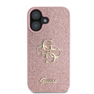 Original Case GUESS hardcase Fixed Glitter Big 4G GUHCP16SHG4SGP tok iPhone 16 pink