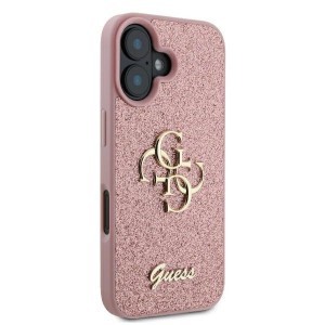 Original Case GUESS hardcase Fixed Glitter Big 4G GUHCP16SHG4SGP tok iPhone 16 pink