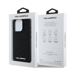 Karl Lagerfeld PU Quilted Pattern Case for iPhone 16 Pro Black