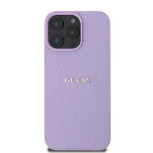 Guess PU Grained Classic Logo MagSafe tok iPhone 16 Pro Max Lila