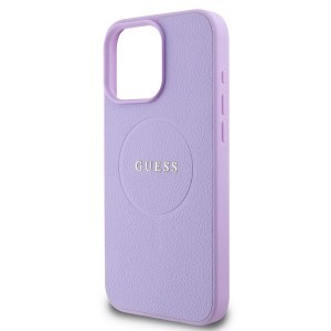 Guess PU Grained Classic Logo MagSafe tok iPhone 16 Pro Max Lila