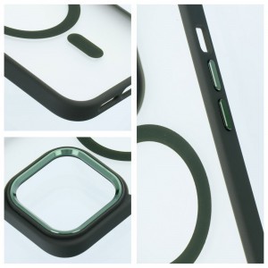 MATTE MAG COVER case compatible with MagSafe for IPHONE 16 Pro green