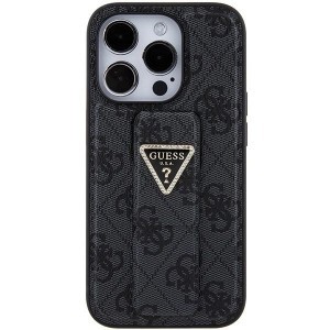 Guess Grip Stand 4G Triangle Strass tok iPhone 15 Pro Max - fekete