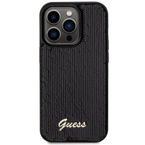 Guess Sequin Script Metal tok iPhone 13 Pro / 13 - fekete