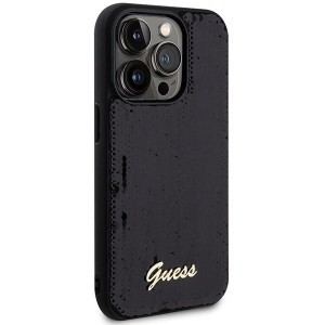 Guess Sequin Script Metal tok iPhone 13 Pro / 13 - fekete