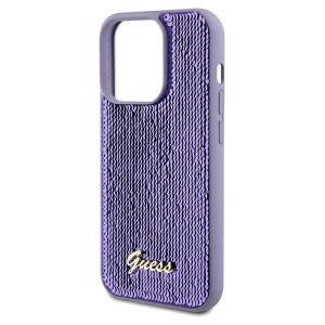 Guess Sequin Script Metal tok iPhone 13 Pro Max - lila