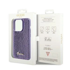 Guess Sequin Script Metal tok iPhone 13 Pro Max - lila