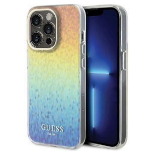 Guess IML Faceted Mirror Disco Iridescent tok iPhone 14 Pro - többszínű