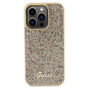 Guess Disco Metal Script tok iPhone 14 Pro - arany