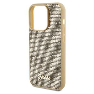 Guess Disco Metal Script tok iPhone 14 Pro - arany