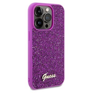 Guess Disco Metal Script tok iPhone 14 Pro - fukszia