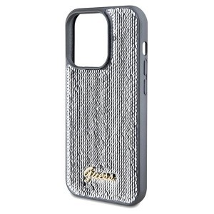 Guess Sequin Script Metal tok iPhone 14 Pro Max - ezüst