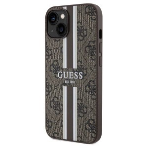 Guess 4G Printed Stripes MagSafe tok iPhone 15/14/13 - barna