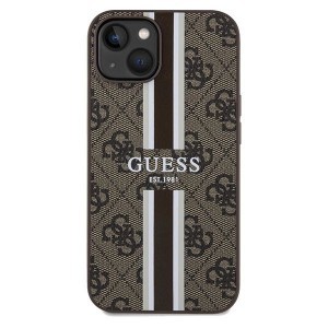 Guess 4G Printed Stripes MagSafe tok iPhone 15/14/13 - barna