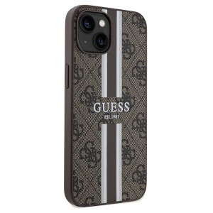 Guess 4G Printed Stripes MagSafe tok iPhone 15/14/13 - barna