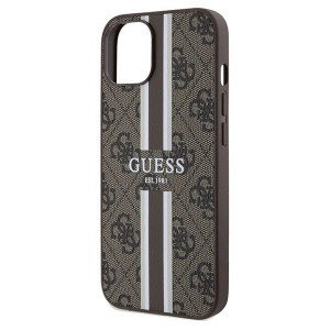 Guess 4G Printed Stripes MagSafe tok iPhone 15/14/13 - barna