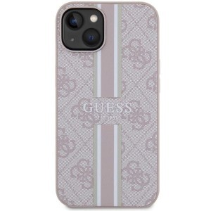 Guess 4G Printed Stripes MagSafe tok iPhone 15/14/13 - rózsaszín