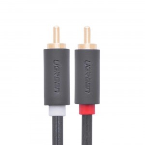 Ugreen AV104 10519 audio kábel 2RCA (apa) / 2RCA (apa) 3m - szürke