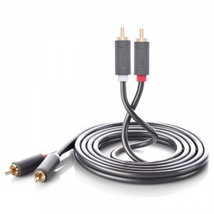 Ugreen AV104 10519 audio kábel 2RCA (apa) / 2RCA (apa) 3m - szürke