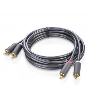 Ugreen AV104 10519 audio kábel 2RCA (apa) / 2RCA (apa) 3m - szürke