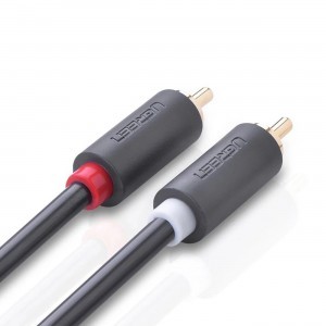 Ugreen AV104 10519 audio kábel 2RCA (apa) / 2RCA (apa) 3m - szürke