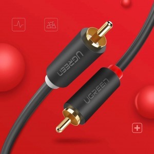 Ugreen AV104 10519 audio kábel 2RCA (apa) / 2RCA (apa) 3m - szürke