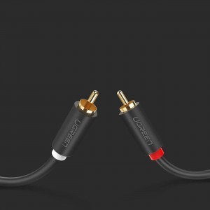 Ugreen AV104 10519 audio kábel 2RCA (apa) / 2RCA (apa) 3m - szürke