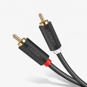 Ugreen AV104 10519 audio kábel 2RCA (apa) / 2RCA (apa) 3m - szürke