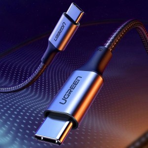 Ugreen US316 70428 USB-C - USB-C PD QC FCP kábel 100W 5A 480Mb/s 1.5m - szürke-10