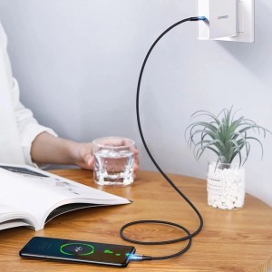 Ugreen US316 70428 USB-C - USB-C PD QC FCP kábel 100W 5A 480Mb/s 1.5m - szürke-6