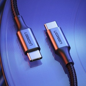 Ugreen US316 70428 USB-C - USB-C PD QC FCP kábel 100W 5A 480Mb/s 1.5m - szürke-3