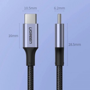 Ugreen US316 70428 USB-C - USB-C PD QC FCP kábel 100W 5A 480Mb/s 1.5m - szürke-12