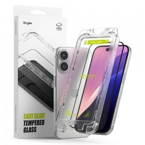 RINGKE EASY SLIDE 2-PACK IPHONE 15 / 16 FEKETE üvegfólia