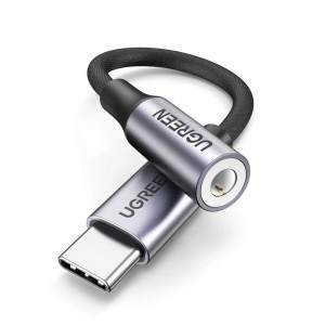 Ugreen AV161 fejhallgató adapter mini jack 3.5 mm (női) / USB-C (férfi) 10 cm - fekete