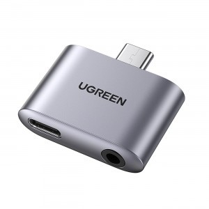 Ugreen CM231 USB-C mini jack 3.5 mm audio adapter - szürke