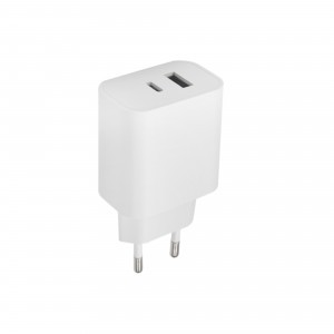 Maxlife MXTC-06 PD QC töltő 1x USB-C 1x USB 20W fehér