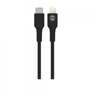 Forever CC-06 PD QC autós töltő 1x USB-C 1x USB 20W fekete + USB-C - Lightning kábel 27W