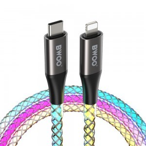 BWOO 27W kábel X279C-L USB-C lightninghoz RGB színes fénnyel