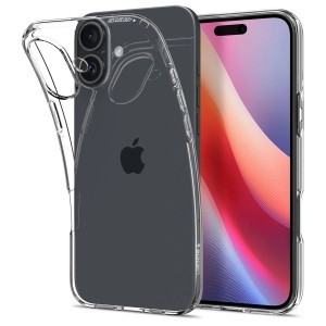 Spigen Liquid Crystal tok iPhone 16-ra - átlátszó