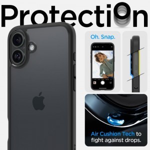 SPIGEN ULTRA HYBRID IPHONE 16 PLUS MATTE BLACK tok