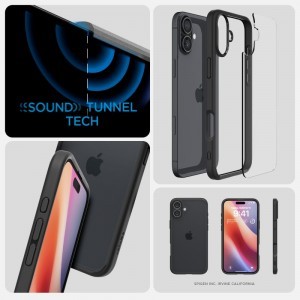 SPIGEN ULTRA HYBRID IPHONE 16 PLUS MATTE BLACK tok