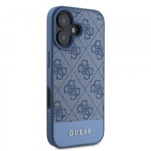 GUESS tok iPhone 16 GUHCP16SG4GLBL (4G PU Bottom Stripe) kék\