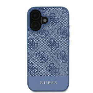 GUESS tok iPhone 16 GUHCP16SG4GLBL (4G PU Bottom Stripe) kék\