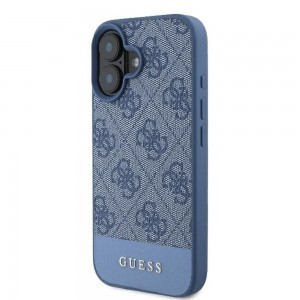 GUESS tok iPhone 16 GUHCP16SG4GLBL (4G PU Bottom Stripe) kék\