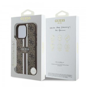 GUESS tok iPhone 16 Pro kompatibilis MagSafe GUHMP16LP4RPSW (4G Printed Stripes) barna