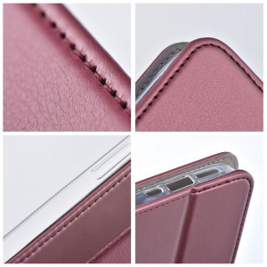 Smart Magneto fliptok HONOR 200 burgundy tok