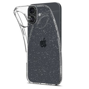 Spigen Liquid Crystal tok iPhone 16 Plus - átlátszó csillámos