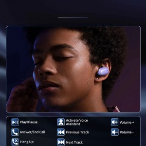 Choetech MEMS vezeték nélküli TWS Bluetooth 5.3 fülhallgató - lila